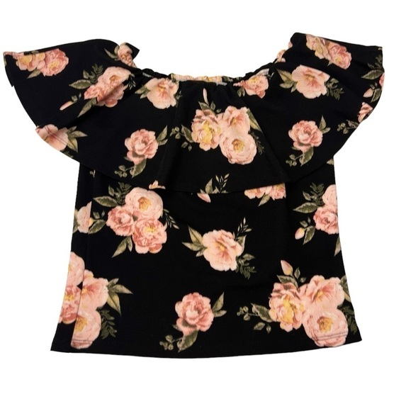 Almost A Famous - Crop Pink Rose Top - Large - juniors - Picture 1 of 6